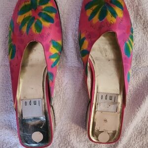 Impo Vibrant Pink Floral Mules